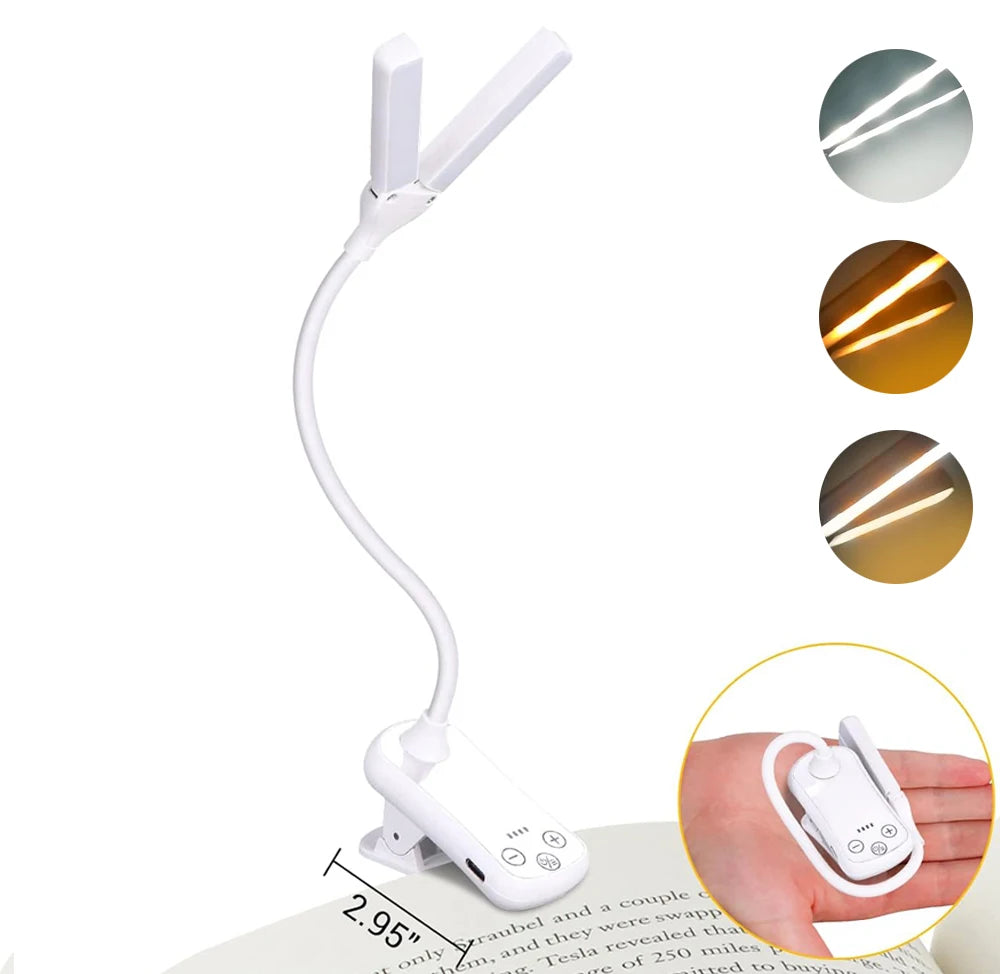 Book Light,14 LED Touch Control Reading Light with 3 Colors&8 Brightness,Rechargeable Book Light for Reading in Bed